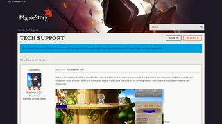 
                            2. New Character Issue - MapleStory Forums - Nexon