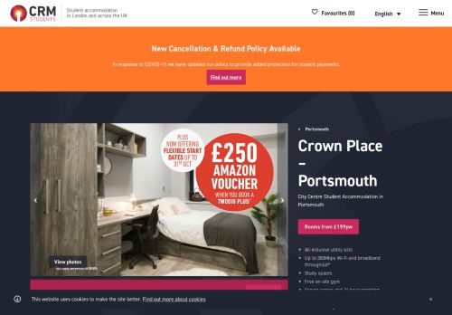 
                            10. New City Centre Student Accommodation in Portsmouth | Crown Place