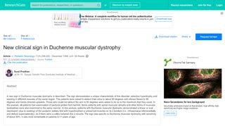 
                            9. New clinical sign in Duchenne muscular dystrophy | Request PDF