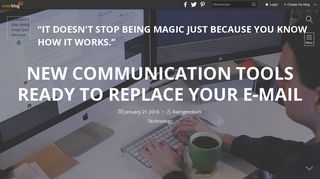 
                            11. New Communication Tools Ready To Replace Your E-mail - “It doesn't ...