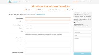 
                            11. New company sign up | Akhtaboot - the career network