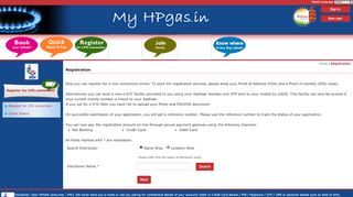 
                            2. New Connection Registration Online - HP Gas - Hindustan Petroleum