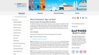 
                            10. New Contractors: Sign Up Now! | BGE Smart Energy Savers Program
