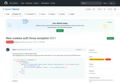 
                            13. New cookies auth throw exception · Issue #551 · deployd/deployd ...
