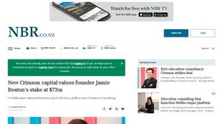 
                            6. New Crimson capital values founder Jamie Beaton's stake at $73m ...