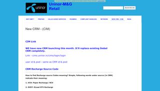 
                            2. New CRM - (CIM) - Uninor-M&G Retail - Google Sites