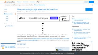 
                            8. New custom login page when use Azure AD as - Stack Overflow