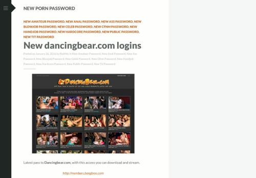 
                            9. New dancingbear.com logins | New Porn Password