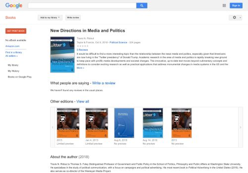 
                            4. New Directions in Media and Politics