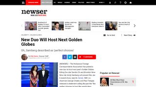 
                            5. New Duo Will Host Next Golden Globes - Newser