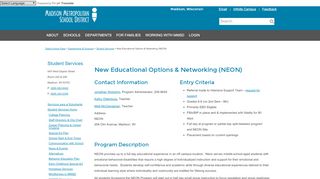 
                            6. New Educational Options & Networking (NEON) | Student ...