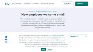 
                            13. New Employee Welcome Email Template | Workable