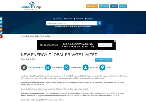 
                            3. NEW ENERGY GLOBAL PRIVATE LIMITED - Company, directors and ...