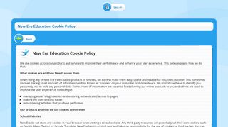 
                            8. New Era Education Cookie Policy