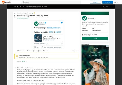 
                            11. New Exchange called Trade By Trade. : vertcoin - Reddit