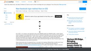 
                            11. New facebook login redirect flow on iOS - Stack Overflow