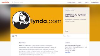 
                            7. (NEW!!) Faculty - Lynda.com and Canvas Tickets, Multiple Dates ...