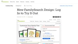 
                            3. New FamilySearch Design: Log In to Try It Out