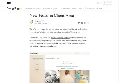 
                            8. New Feature: Client Area – SmugMug