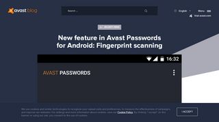 
                            13. New feature in Avast Passwords for Android: Fingerprint scanning