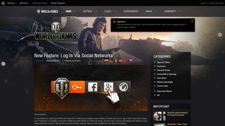 
                            7. New Feature: Log In Via Social Networks | General ... - World of Tanks