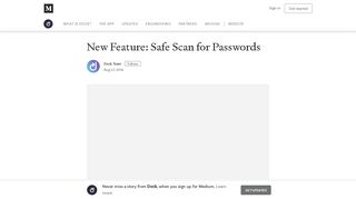 
                            10. New Feature: Safe Scan for Passwords – Dock – Medium