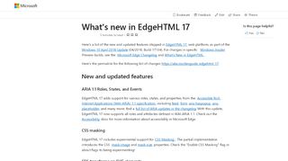 
                            12. New features and APIs in EdgeHTML 17 - Microsoft Edge ...