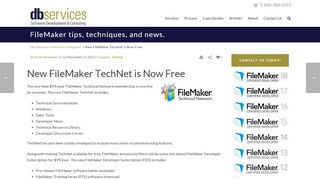 
                            6. New FileMaker TechNet is Now Free | DB Services