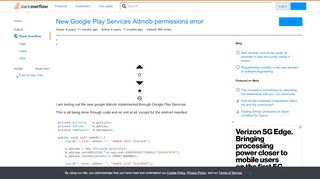 
                            9. New Google Play Services Admob permissions error - Stack Overflow