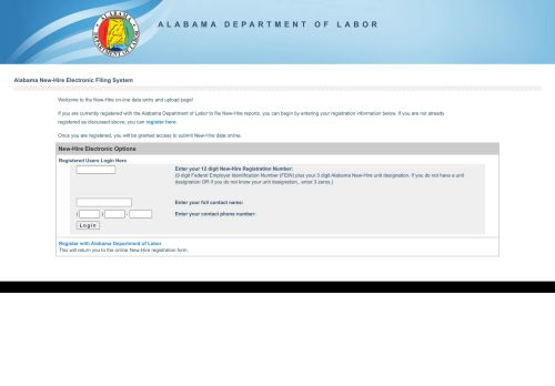 
                            13. New-Hire Electronic Filing - Alabama Department of Labor