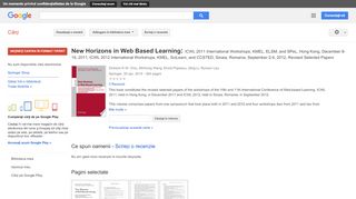 
                            9. New Horizons in Web Based Learning: ICWL 2011 International ...