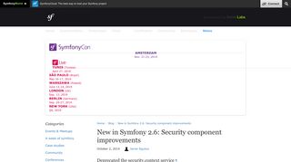 
                            4. New in Symfony 2.6: Security component improvements (Symfony Blog)