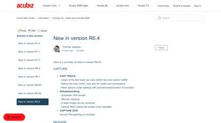 
                            13. New in version R6.4 – Acubiz Help Center