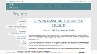 
                            7. New Incoming Undergraduate Student | DCU