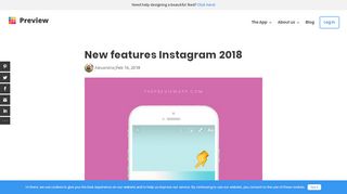 
                            4. New Instagram Features 2018 (+ tutorials) - Preview app