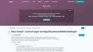 
                            6. New install - Cannot login to http://localhost:8069/web/login | Odoo