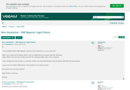 
                            3. New Installation - ONE Reporter Login Failure - Page 2 - Veeam ...