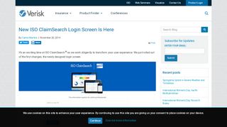 
                            4. New ISO ClaimSearch Login Screen Is Here | Blog | Verisk Analytics