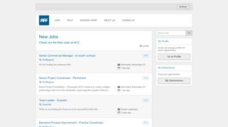 
                            2. New Jobs - ACC Careers