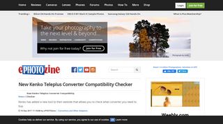 
                            12. New Kenko Teleplus Converter Compatibility Checker - ePHOTOzine