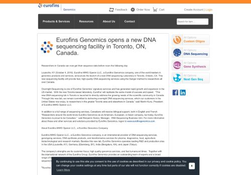 
                            5. New lab in Canada | Eurofins Genomics