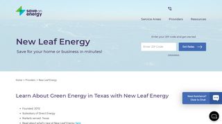 
                            1. New Leaf Energy | 855-785-4711 | SaveOnEnergy.com
