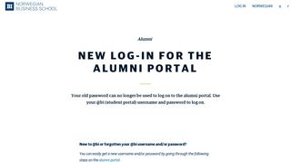 
                            2. New log-in for the alumni portal - BI Norwegian Business School