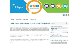 
                            10. New Log-In System Replaces EIDM for the QPP Website – Telligen ...