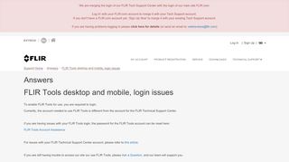 
                            3. New login for FLIR Tools desktop and mobile
