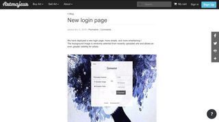 
                            3. New login page - 2019 Artmajeur