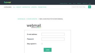 
                            1. New Login Page For Hover Webmail - Hover Domain Names