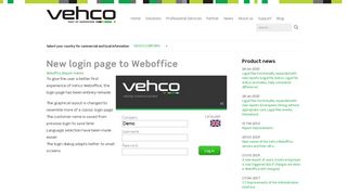 
                            7. New login page to Weboffice | Vehco®