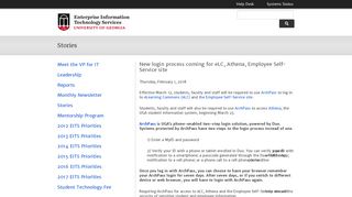 
                            4. New login process coming for eLC, Athena, Employee Self ... - UGA EITS