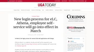 
                            6. New login process for eLC, Athena, employee self ... - UGA Today